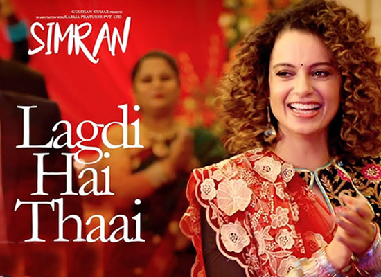 Lagdi Hai Thaai song of film Simran at No. 2 from 1st Sept to 7th Sept! Lagdi Hai Thaai song of film Simran at No. 2 from 1st Sept to 7th Sept!