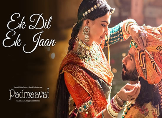 Ek Dil Ek Jaan song of film Padmaavat at No. 1 from 26th Jan to 1st Feb! Ek Dil Ek Jaan song of film Padmaavat at No. 1 from 26th Jan to 1st Feb!
