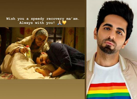 Ayushmann Khurrana to wish for a speedy recovery of Badhaai Ho costar Surekha Sikri!