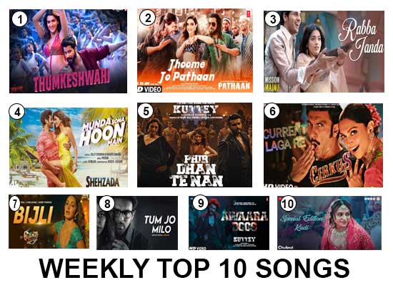 Top 10 song of the week (4th week of January 2022)!