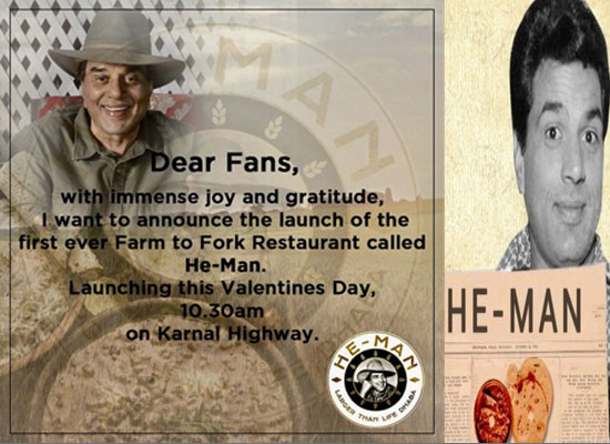 Dharmendra to launch a new restaurant 'He-Man' on Valentine's Day!