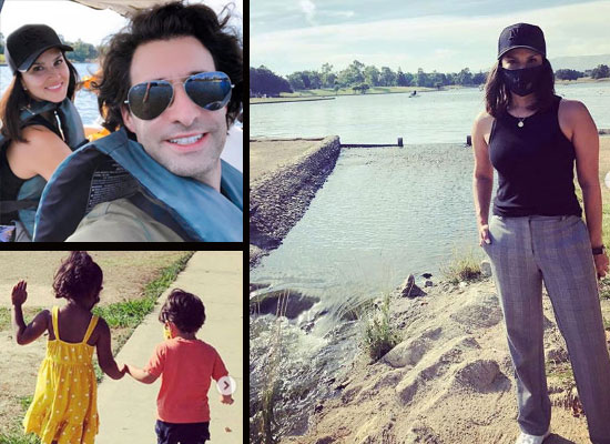 Sunny Leone's fun outing in Lake Balboa with her family!