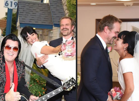 Hollywood star David Harbour marries singer Lily Allen in surprise Las Vegas wedding!