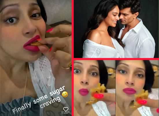 Mom-to-be Bipasha Basu eats jalebis as she craves some sugar!