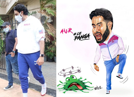 Abhishek Bachchan shares a peculiar artwork defeating coronavirus in Kabaddi style!