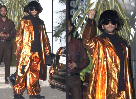 Ranveer Singh's stylish avatar in a shiny gold outfit!