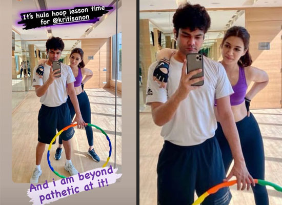 Kriti Sanon's hula hoop session with a mirror selfie!