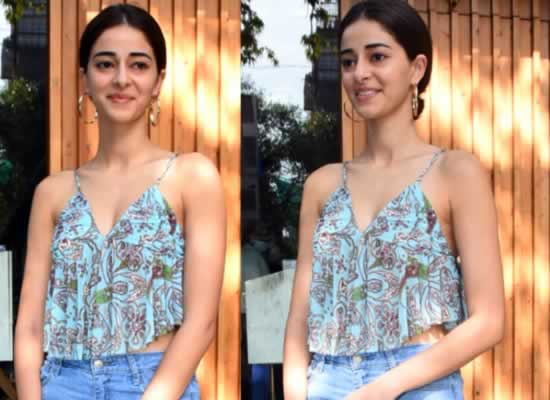 Ananya Panday's stylish avatar in paisley printed crop top and ripped jeans!