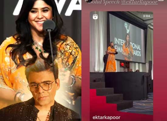 Karan Johar's admiration for Ekta Kapoor's 'solid speech' at International Emmy Awards!