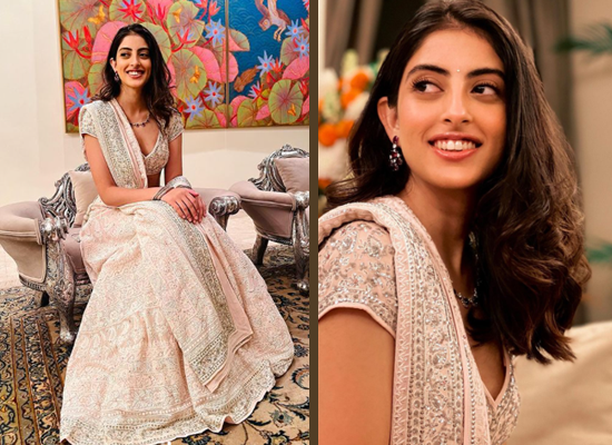 Navya Naveli Nanda's sizzling festive avatar in light pink lehenga!