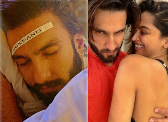 Deepika Padukone put a 'Husband' stamp on Ranveer Singh's forehead amid lockdown!