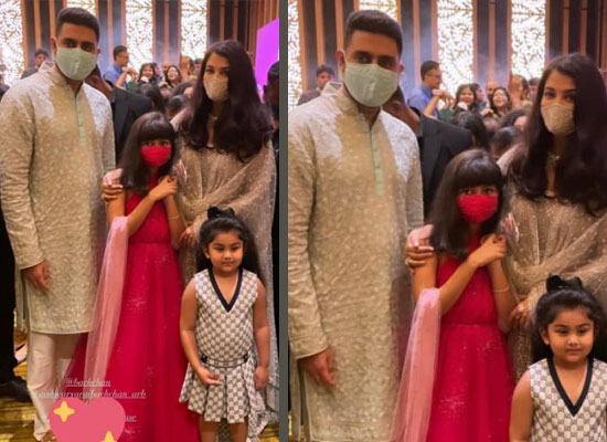 Aishwarya, Abhishek and Aaradhya Bachchan's perfect family photo at a wedding!