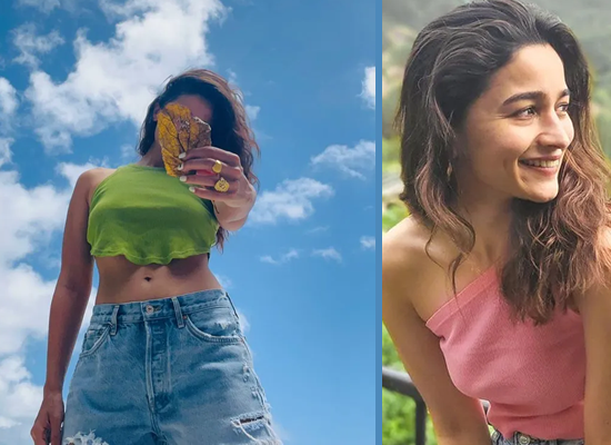 Alia Bhatt's stylish avatar in denim shorts and a green crop top! Alia Bhatt's stylish avatar in denim shorts and a green crop top!