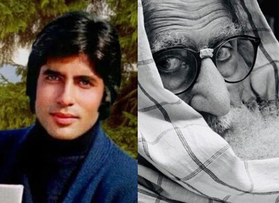Big B's thoughtful post with a THEN and NOW pic of himself!