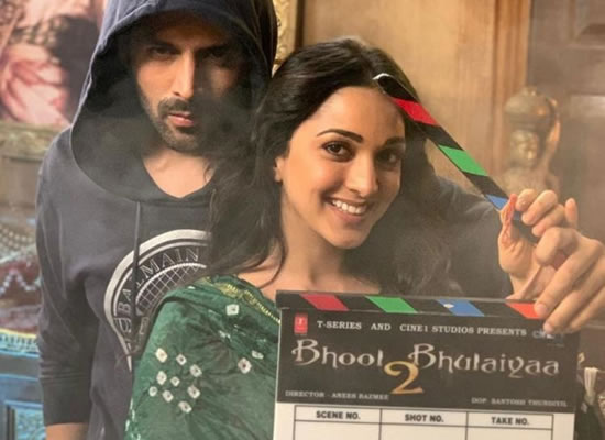 Kartik Aaryan to share a pic of Kiara Advani holding the clap board of Bhool Bhulaiyaa 2!