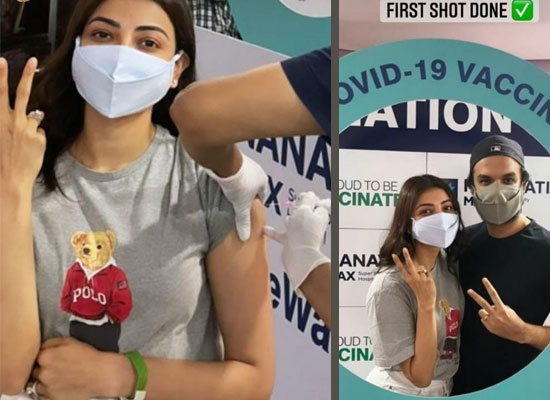 Kajal Aggarwal takes her first dose of COVID 19 vaccine!