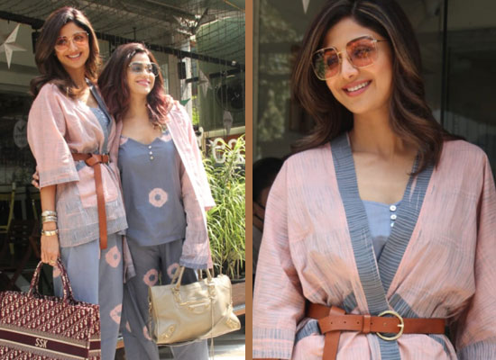 Shilpa Shetty and Shamita Shetty look stylish in their pink co-ords!