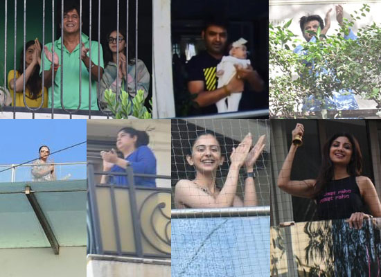 Celebs come together to cheer for the Coronavirus warriors during the Janta Curfew!