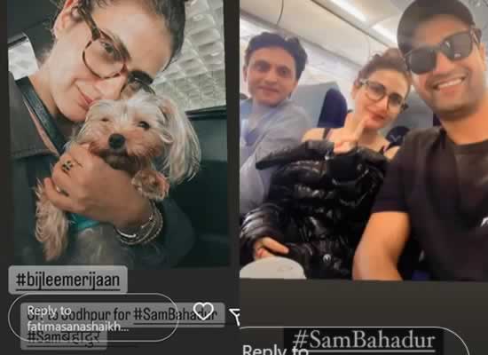 Fatima Sana Sheikh to share a selfie from flight with Sam Bahadur's co-star Vicky Kaushal!